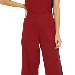 Women Maroon Dungaree-image-43
