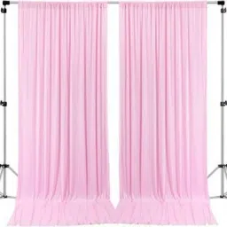 Stookin Pink Decoration Backdrop Curtain Background Wedding Parties 4x10Ft (Set of 2) Reflector-40