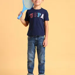 U.S. Polo Assn. Kids Boys Slim Fit Mid-Rise Light Fade Stretchable Jeans-picture-44