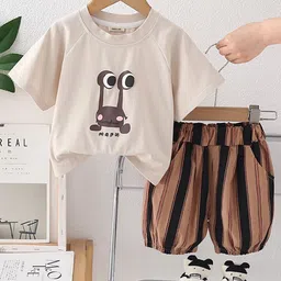 INCLUD Boys Printed Raglan Sleeves T-Shirt With Shorts-image-55