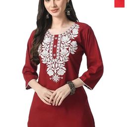 Aura Glam Pack Of 2 Women Ethnic Motifs Chikankari Kurti-image-80