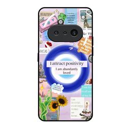 QRIOH Unisex Nothing Phone 3a Typography Shockproof Glass Back Case-image-96
