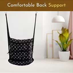 Swingzy Black Cotton Hammock Swing-12