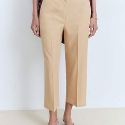 MANGO Women Straight Fit Cropped Trousers-picture-26