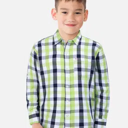 Palm Tree Boys Standard Opaque Checked Casual Shirt-image-104