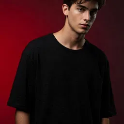 SMAN Men Solid Oversized Cotton T-shirt-image-19