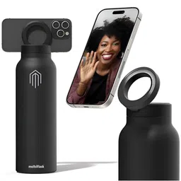 MELBIFY Black Single Stainless Steel Solid Double Wall Vacuum Water Bottle-3
