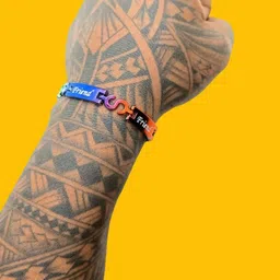 Dynamic Retail Global Men Multi Color Silver-Plated Stainless Steel Link Ethnic Bracelet-image-84