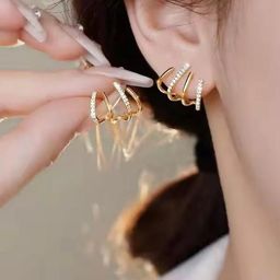 MONKDECOR Women Gold Earrings-image-26