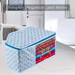 Kuber Industries Blue Set of 3 Regular Multi-Utility Organisers image 4