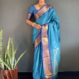 LeeliPeeri Designer Woven Design Zari Silk Cotton Saree-28