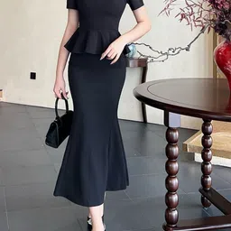 KPOP Women FlaredMaxi Skirt-picture-11