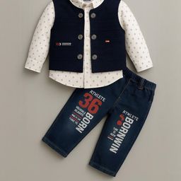 STINITY Kids-Unisex Cotton Blend Embroidered Clothing Set-image-94