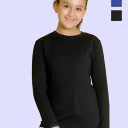 NUSYL Pack Of 2 Girls Solid Round Neck Cotton T-shirts-picture-46