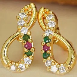 DressBerry Women Gold-Plated Artificial Stone Studs Earrings-20