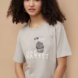 Fame Forever by Lifestyle Women Graphic Printed Round Neck Pure Cotton T-shirt-image-73