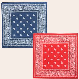 Ravaiyaa Unisex Pack Of 2 Paisley Printed Pure Cotton Bandana-image-69