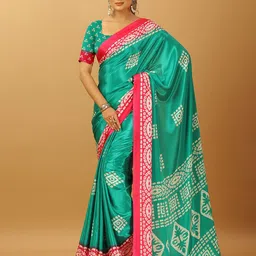 VIRENDRA TEXTILES Ethnic Motifs Pure Crepe Saree-image-86