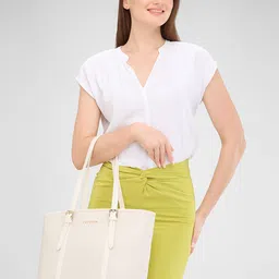Caprese Textured Structured Shoulder Bag With Buckle Detail-30