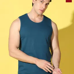 WOOSTRO 2-Pcs Odour-Free Combed Cotton Innerwear Vests VWS26(PLAIN PEACOCK)(RUN MAROON)-image-4