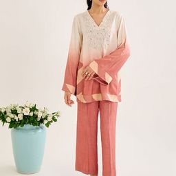 Siyona by Ankurita Embellished Top With Trouser Co-Ords Set-picture-16
