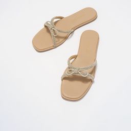 Forever Glam by Pantaloons Women Party Open Toe Flats with Bows-13