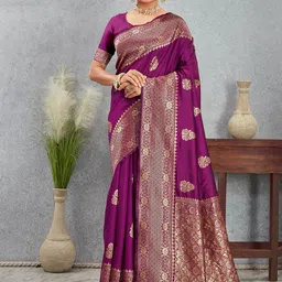 BerMondsey Ethnic Motifs Zari Banarasi Saree-picture-11