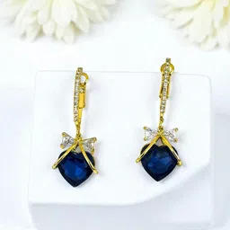AVANT-GARDE PARIS Gold-Plated Cubic Zirconia Studded Heart Shaped Hoop Earrings-picture-2
