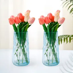 The Better Home Blue 2 Pieces Glass Flower Vases-image-32