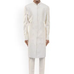 SDS By Kushal Shah Floral Embroidered Sherwani Set-image-43