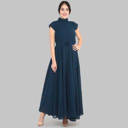 Raiyani Fashion Applique Georgette Fit & Flare Maxi Dress-picture-30
