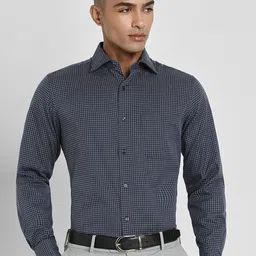 Allen Solly Sport Men Spread Collar Micro Checked Cotton Formal Shirt-image-95