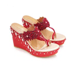 Sole House Women Embellished Wedge Sandals-48