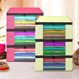 Kuber Industries Cream-Coloured Set of 6 Regular Drawer Organiser Organisers image 1