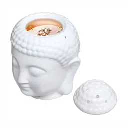 PEEPALCOMM White Textured Buddha Aroma Oil Diffuser 10ml Each image 5