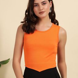 4WRD by Dressberry Women Solid Ribbed Sleeveless Top-image-25