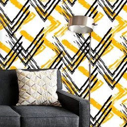 ArtzFolio Printed UV-Resistant Anti-Bacterial Abstract Zigzag Peel & Stick Wallpaper-image-77