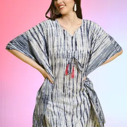 Tromko Women Printed Kaftan Longline Top-image-45