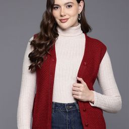 The Roadster Lifestyle Co Chevron Woolen Sweater Vest-image-62