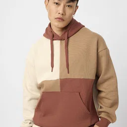 The Souled Store Men Colourblocked Hooded Sweatshirt-image-10