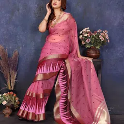 ALAGINI Zari Bomkai silk Saree-image-2