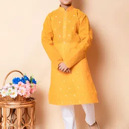 Cae Boys Floral Embroidered Regular Kurta with Pyjamas-56