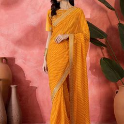 Sangria Bandhani Printed Saree With Blouse-picture-21