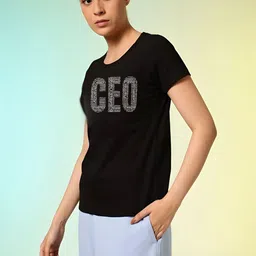 SZN Women Typography Printed T-shirt-picture-5