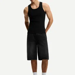 Bershka Baggy Denim Bermuda Shorts-picture-8