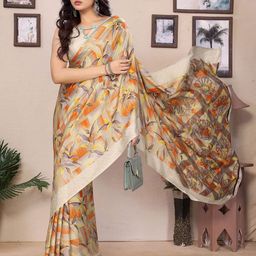 Lookmark Printed Saree With Blouse-picture-21