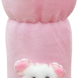 Bottle Cover for Feeders Soft Plush Stretchable Baby Feeding Bottle Cover with Easy to Hold Strap | Suitable for 120ml, 140ml & 240ml (Pack of 1)-1