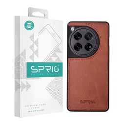 SPRIG Shock Proof Oneplus 12 Matte PU Leather Back Case-33