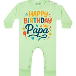 Arvesa Happy Birthday Papa Printed Bodysuit-image-34
