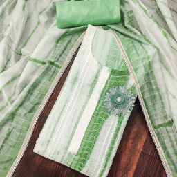 SAINOOR Embroidered Semi-Stitched Dress Material-image-12